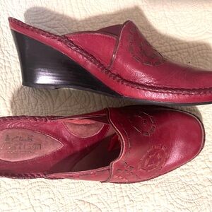 Women's Clarks Artisan Collection Red Wedge Shoes